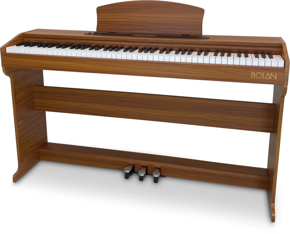 Bolan CP-1 digitale piano bruin / notenhout - home piano met meubel - beginnerspiano - elektrische piano 88 toetsen — afbeelding 1