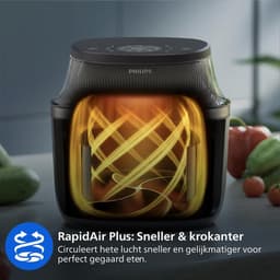 Philips 3000 Series Airfryer - 7,2L - RapidAir Plus - Venster - NA340/00 — thumbnail 3