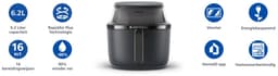 Philips 3000 Series Airfryer NA330/00 – 6,2 L – Rapid Air Plus – Kijkvenster – Touchscreen — thumbnail 5