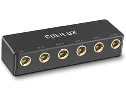 Hoofdtelefoon Splitter Box 6,35 mm - 1/4” Stereo Multi Audio Verdeler voor Gitaar, Studio Opname en Live Performances