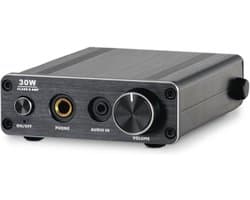 Mini Hifi Versterker 2x15 Watt - Ultracompacte Stereo Versterker met Jack en Cinch-ingang