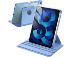360-Degree Rotating Case voor iPad Air 11-Inch en 10.9-Inch - Beschermende Stand Cover met Duidelijke Achterkant (Sky Blue)