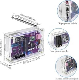 OIMG Elektronische FM-radio-set - solderen praktijkkit - FM Radio Kit - Complete Doe-Het-Zelf Bouwpakket voor FM-Radio Enthousiastelingen DIY - radio - FM-radioset - lasprojecten voor leren en onderwijzen (met behuizing) — thumbnail 3
