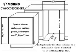 Samsung DW60CG550B00ET vaatwasser Volledig ingebouwd 14 couverts — thumbnail 2
