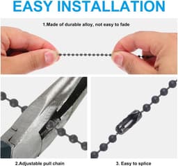 2 Stuks Plafondventilator Kettingverlenging Groen - Decoratieve Trekkoord met Diamantvorm Hangers — thumbnail 5