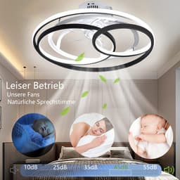 Plafondventilator met Verlichting - Ventilator voor Slaapkamer - Air Cooler met Afstandsbediening — thumbnail 5
