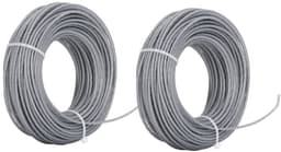 Grasmaaier Staalkabel Koord - Nylon Lijn - Gazon Onderhoud - Duurzaam Nylon Materiaal - 24m 2.0mm - Grijs — thumbnail 2