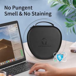 AirPods Max Case Accessory - Hard Shell Case met Slaapmodus - EVA Materiaal, Waterdicht & Stofbestendig - Voor Apple Headphones - Zwarte Reiskoffer Met Extra Opbergvak — thumbnail 5