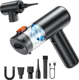 Stofzuiger - Stofzuiger Draadloos - Handstofzuiger - Handstofzuiger Oplaadbaar - Auto Stofzuiger - 4-In-1 Mini-Stofzuiger Met Luchtblazer - Met 28000 Pa Zuigkracht - Voor Auto, Huis En Keuken — thumbnail 1