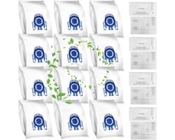12 stofzakken- 4 motorbeschermingsfilters en 4 uitblaasfilters voor Miele GN 3D Classic C1 Complete C2 C3- S2000- S5000 en S8000 stofzuigers