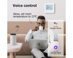 Slimme Wifi Thermostaat voor CV Ketel met Touchscreen en Tuya App Bediening