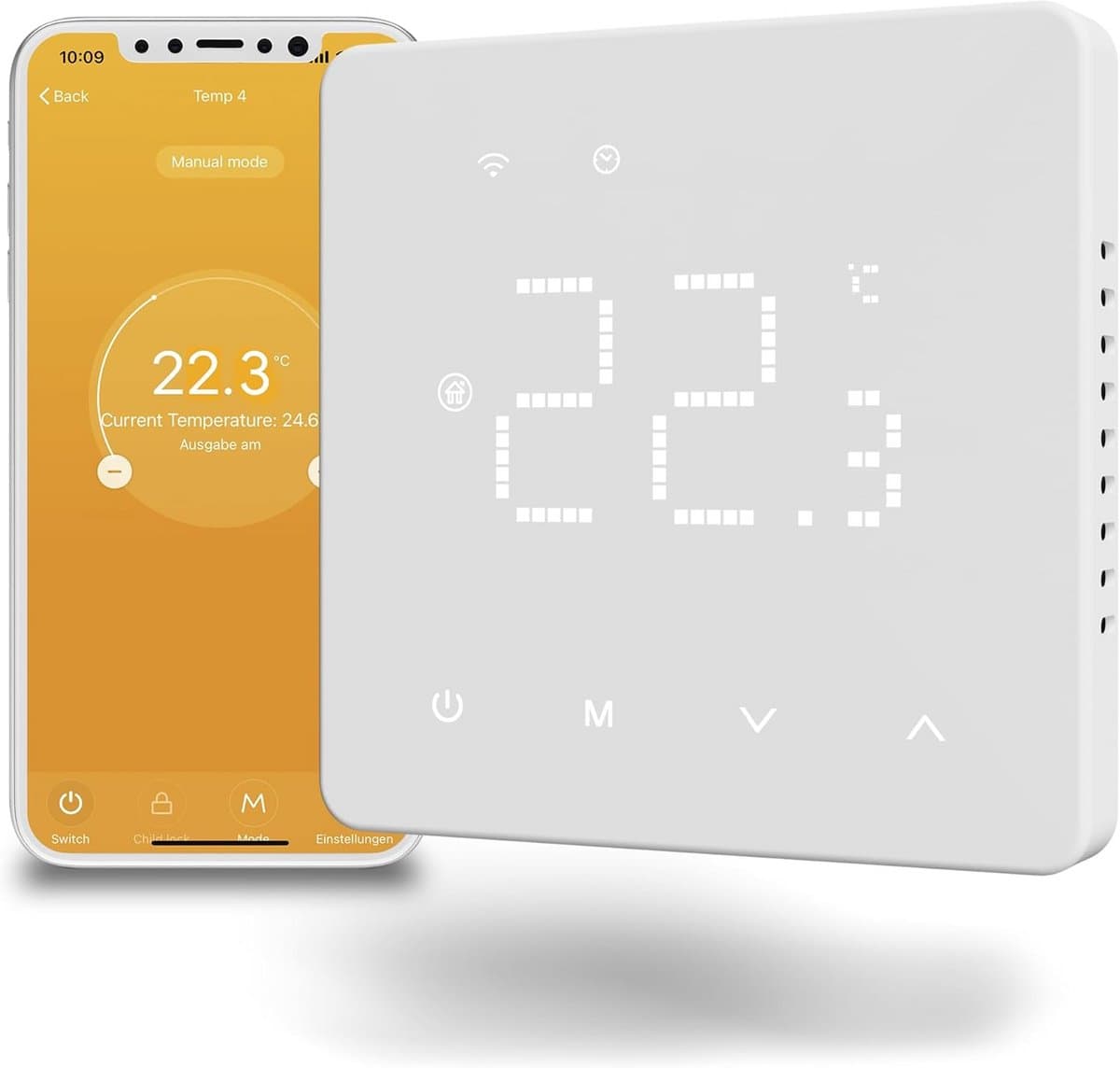 Slimme Thermostaat voor Elektrische Vloerverwarming met Wifi en App Bediening — afbeelding 1