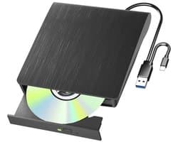 Externe Blu-ray Speler met USB 3.0 en Type-C - Draagbare DVD/BD/CD Speler voor Laptop en PC