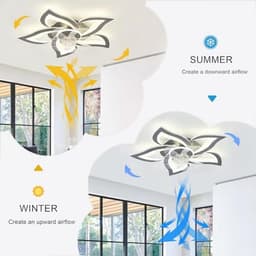 Moderne plafondventilator met licht en afstandsbediening - Stil, dimbaar en 6 snelheden — thumbnail 4