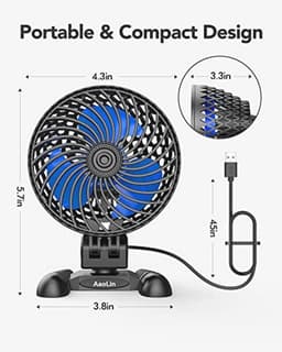 USB Bureauventilator - Draagbare Mini Ventilator met Variabele Snelheid voor Kantoor, Slaapkamer en Thuis — thumbnail 4