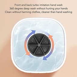 Portable Washing Machine, USB Powered Mini Washing Machine, Portable Single Bin for Underwear, Portable Washing Machine Portable Bucket Washing Machine for Camping, Travel, Apartment, Sleep — thumbnail 3
