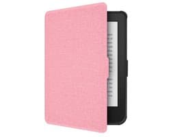 Beschermhoes voor e-readers - Leren hoes met silicone achterkant - Roze