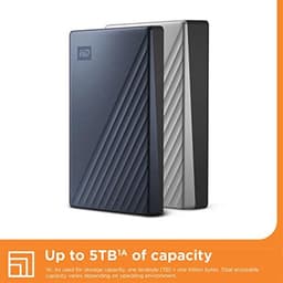 Draagbare 2TB harde schijf met 256-bit hardwareversleuteling en automatische back-up software — thumbnail 3