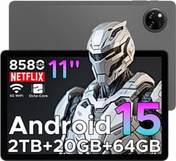 DOOGEE TAB A9+ - Tablet - 20GB RAM + 64GB ROM(2TB/TF) - 11 inth HD IPS 90Hz - Android 15 - 8580 mAh - Unisoc T7200 - 5G WiFi - Dubbele luidsprekers- Face ID - Grijs — thumbnail 1