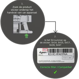 HEPA-filter - 3 stuks - Geschikt voor Dyson V11, SV14 en V15 steelstofzuigers — thumbnail 2