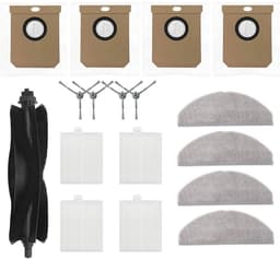 Accessoireset - Geschikt voor Eufy G50 & L60 Hybrid (SES) - L60 - L60 SES - L50 - L50 SES - Onderdelen - voor robotstofzuiger - Met HEPA Filters, Roller, Zijborstels, Mopdoeken & Stofzakken - Vervangingsonderdelen - 17-Delige Set — thumbnail 1