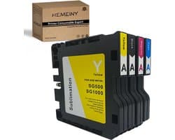 Sublimatie Inktcartridges 4-Pack Zwart Cyaan Magenta Geel voor SG500 SG1000 Printers