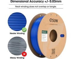 PLA+ 3D Printer Filament 1.75mm, Hoge Snelheid, Blauw, 1KG Spoel - Nauwkeurigheid +/- 0.03mm