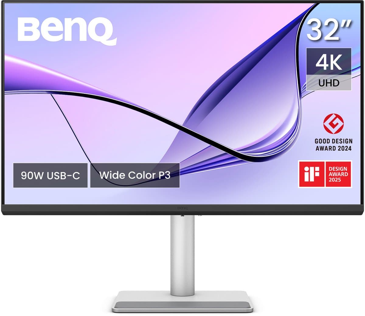 BenQ Glossy Mac Monitor MA320UP 32 inch - 4K UHD Nano Glans Beeldscherm voor MacBook Pro/Air en Mac mini - 2 x HDMI - 2 X USB-C - 90W voeding - USB-hub - P3-kleurengamma — afbeelding 1