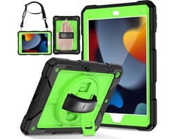 Kindvriendelijke Beschermhoes voor iPad 10.2 inch (9e/8e/7e Gen) met 360° Standaard en Schouderriem