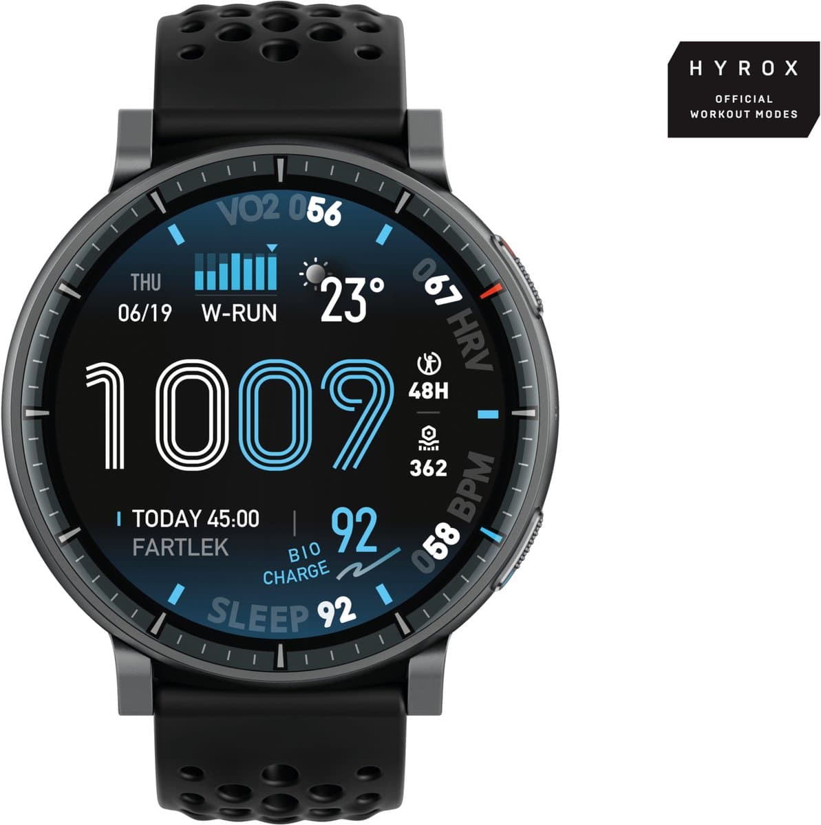 Amazfit Active Max 3,81 cm (1.5") AMOLED Digitaal 480 x 480 Pixels Touchscreen Zwart — afbeelding 1