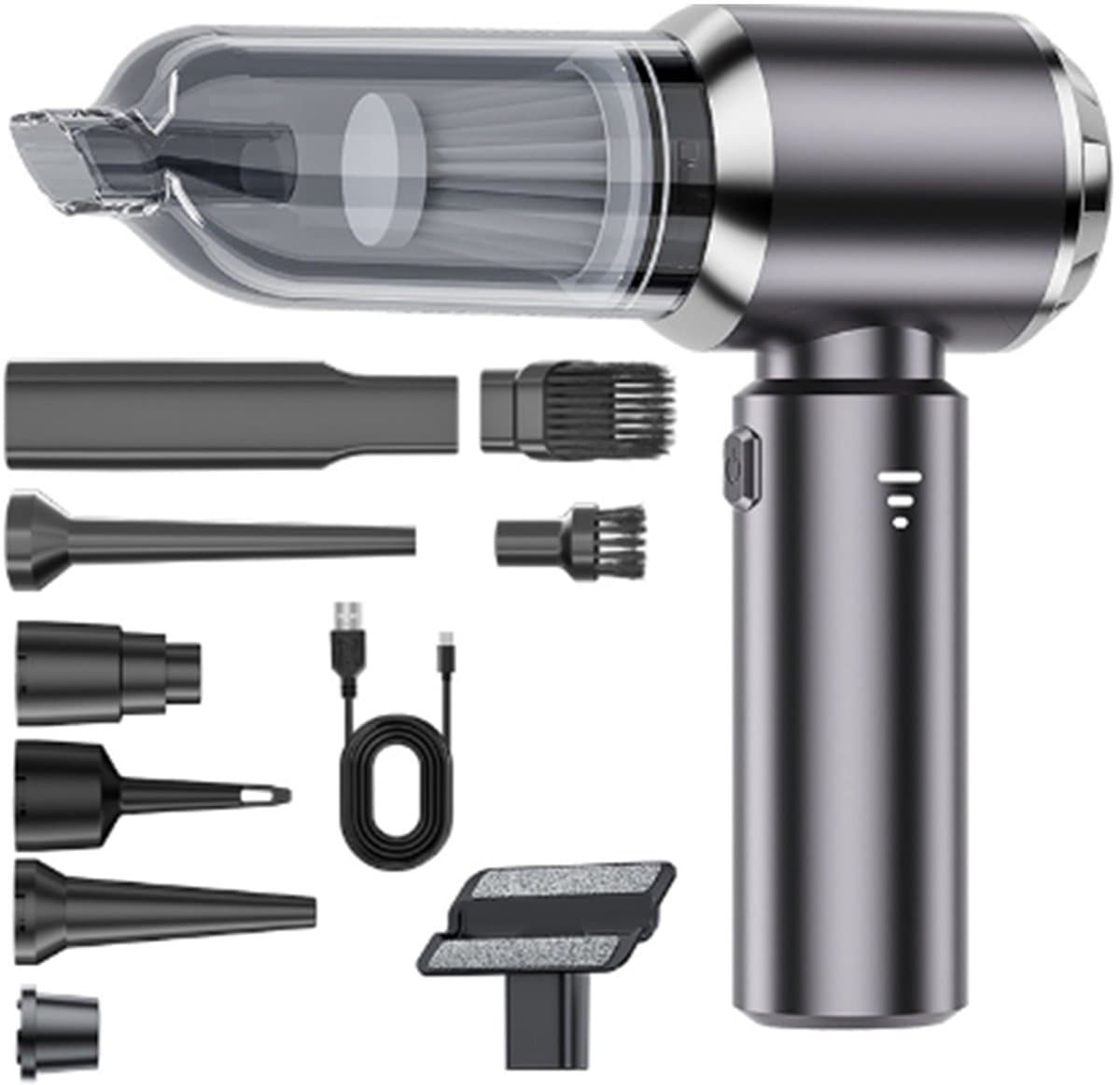 OKWISH Auto Stofzuiger met Blaasfunctie - Handstofzuiger met 19000Pa en 3 Snelheden - Compact en Oplaadbaar — afbeelding 1