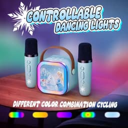 Kinderkaraoke, Frozen Microfoon Speelgoed voor Meisjes, Karaoke met 2 Draadloze Microfoons, Ideaal Cadeau voor Meisjes van 3 t/m 9 Jaar — thumbnail 4