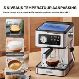 Smart Touch 20-bar espressomachine – 1,5L & stoomfunctie — thumbnail 2