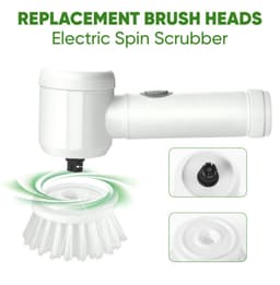 Witte multifunctionele, draadloze elektrische reinigingsborstel voor in de hand, afwasborstel voor in de keuken, elektrische reiniger voor tegels in de badkamer. — thumbnail 2