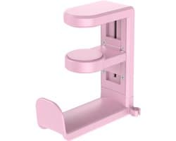 longziming -Bureaublad Hoofdtelefoonhouder met Klem – 360° Draaibare Headset Stand zonder Boren – Clip-on Haak voor Koptelefoon & Accessoires – Ruimtebesparende Ophanghouder voor Bureau en Thuis