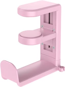 longziming -Bureaublad Hoofdtelefoonhouder met Klem – 360° Draaibare Headset Stand zonder Boren – Clip-on Haak voor Koptelefoon & Accessoires – Ruimtebesparende Ophanghouder voor Bureau en Thuis — thumbnail 1