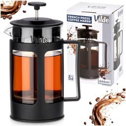 Cafetiere Glas 600 ml - French Press Koffiezetapparaat - Koffiemaker - Koffie - Koffiepot - Theepot — thumbnail 5