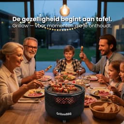 Grillow One – Rookarme Gourmet BBQ – Voor Binnen & Balkon – Draagbaar – Met Ventilator — thumbnail 5