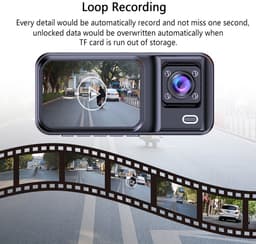 Autocamera (DVR) - Inbouw-DVR - Camera's voor, binnen en achter - Full HD - 120° groothoek - Loopopname - Zwaartekrachtsensor — thumbnail 3
