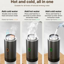 Draagbaar koffiezetapparaat, 3-in-1 elektrisch koffiezetapparaat, geschikt voor koffiecapsules en gemalen koffie, ondersteunt koud zetten en verwarmen (zilver). — thumbnail 2