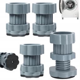 Wasmachine Verhoging - Droger Verhoging - meubelverhogingskussens - Set van 4 Verstelbare Poorten - Hoogte 7-10cm - Trillingsdempend & Antislip - Voor Wasmachine, Koelkast & Meubels — thumbnail 1