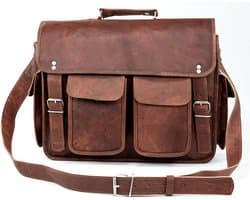 Aktetas ECHT LEER| 42x30x14 cm | Laptop Tas OnceDoce® Mallorca Urban Chique model nr 552