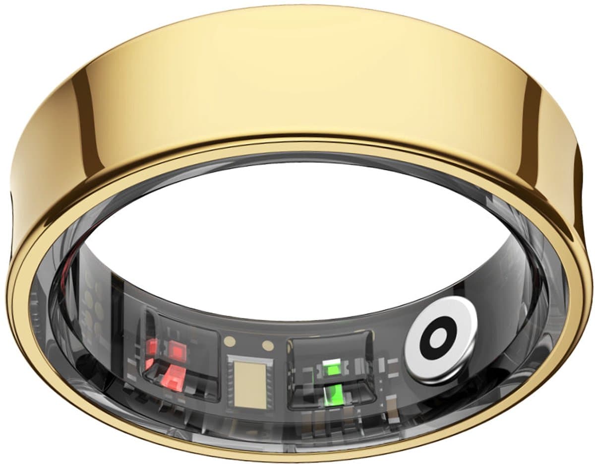 NOLATR Smart Ring LUX Slimme Ring – Stappenteller & Hartslagmeter – Goud – Maat 8 — afbeelding 1