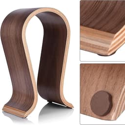 Koptelefoon Houder - Koptelefoonhouder - Houten Koptelefoonhouder - U-vormig - Headset Stand - Standaard voor koptelefoon - Koptelefoon Haak - Universeel - Presentatierek - opbergrek - voor thuis, kantoor en winkel - 25*15*10 cm — thumbnail 3