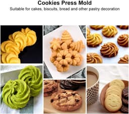 Cookie Press Cutter Maker met 20 Koekjesvormen en 4 Sproeiers — thumbnail 3