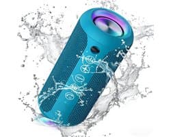 Draagbare Bluetooth Speaker - Mini Wireless Speaker Met LED-licht - Waterdichte Bluetooth Box Met 360° Surround Sound - Ondersteunt AUX TF-kaart En TWS Stereo Koppeling - Lange Batterijduur Met Diepe Bas - Geschikt Voor Buiten Strand En Feesten