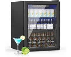 Mini koelkast - Compacte drankkoeler met glazen deur en digitale bediening