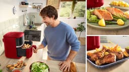 Bosch MAF462R0 Airfryer - Serie 4 - 6,1L - Ontdooifunctie - Dual heating - Warmhoudfunctie - 7 programma's - Tot 4 personen - Dieprood — thumbnail 11
