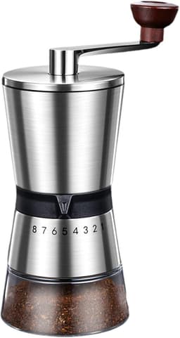 Keraamisch Tanden Handkoffiemolen – 8 Instellingen voor Espresso/Cold Brew/French Press — thumbnail 1
