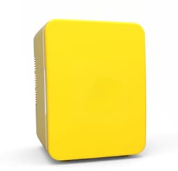 Mini koelkast 4L - Minibar - Voor eten & drinken - Skincare & make-up fridge - olledig stil 22dB - USB - Auto koelkast - Geel — thumbnail 1